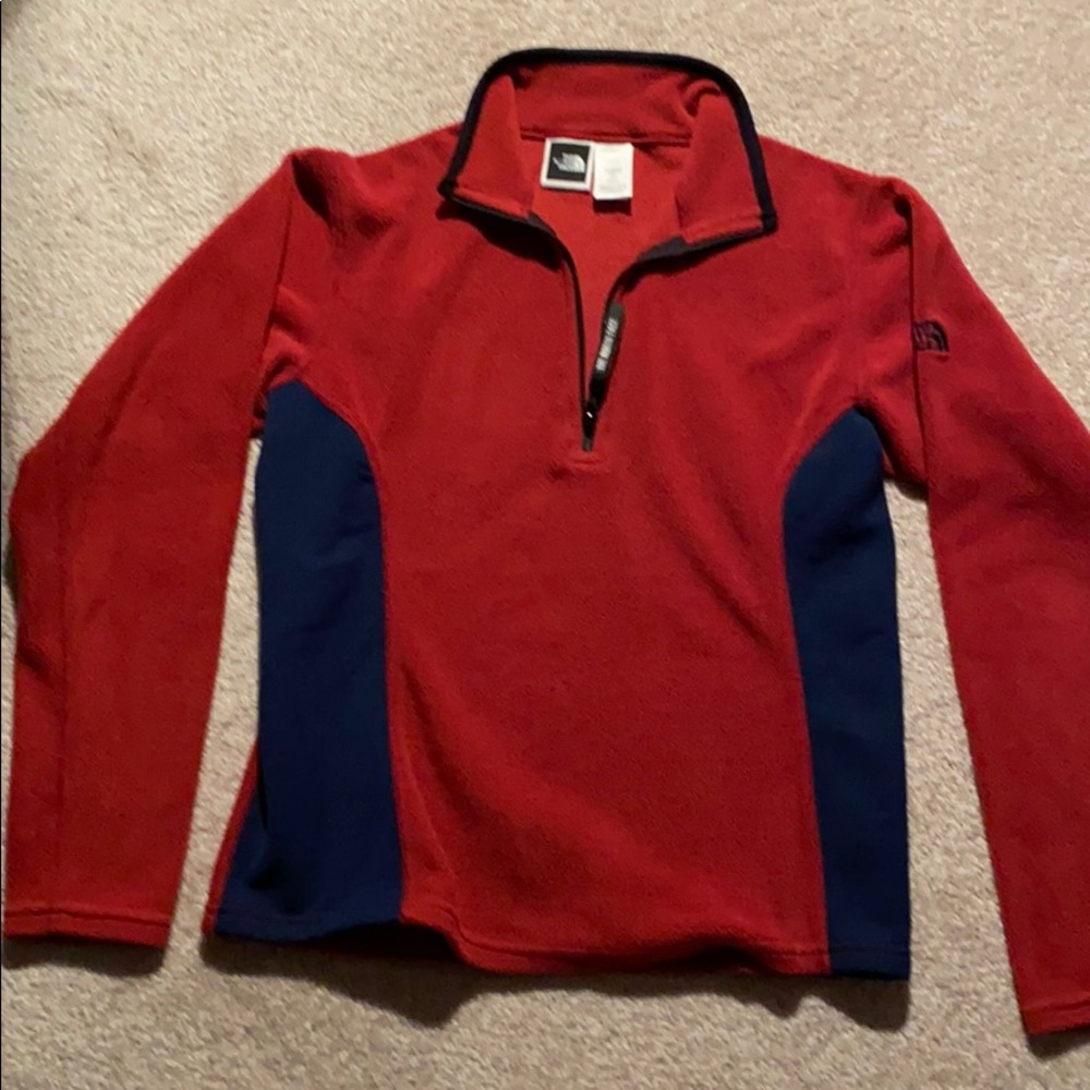 North Face 1/2 zip stretch micro fleece top